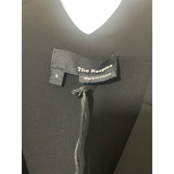 The Kooples sz S NWT Black Crepe and Satin Trim Tuxedo Jacket Wrap Mini Dress - Picture 4 of 10